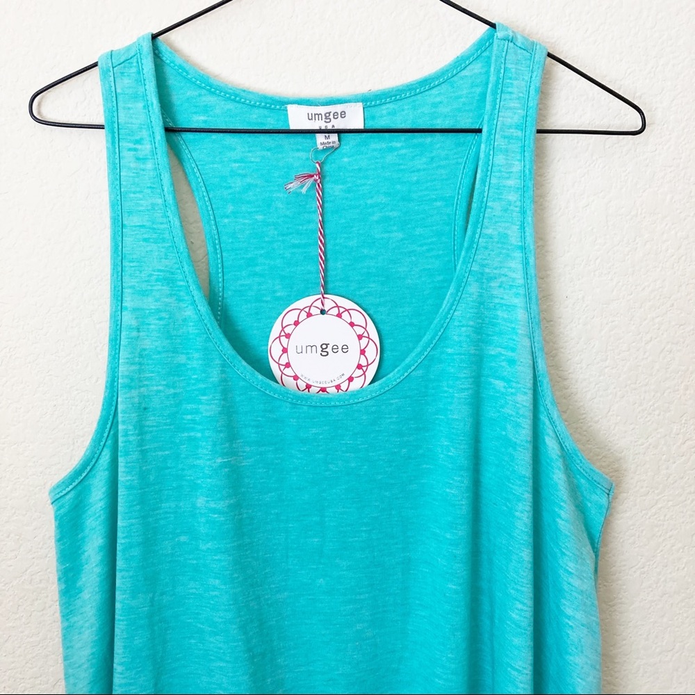Umgee Ruffle Racerback Tank Top - Picture 2 of 5